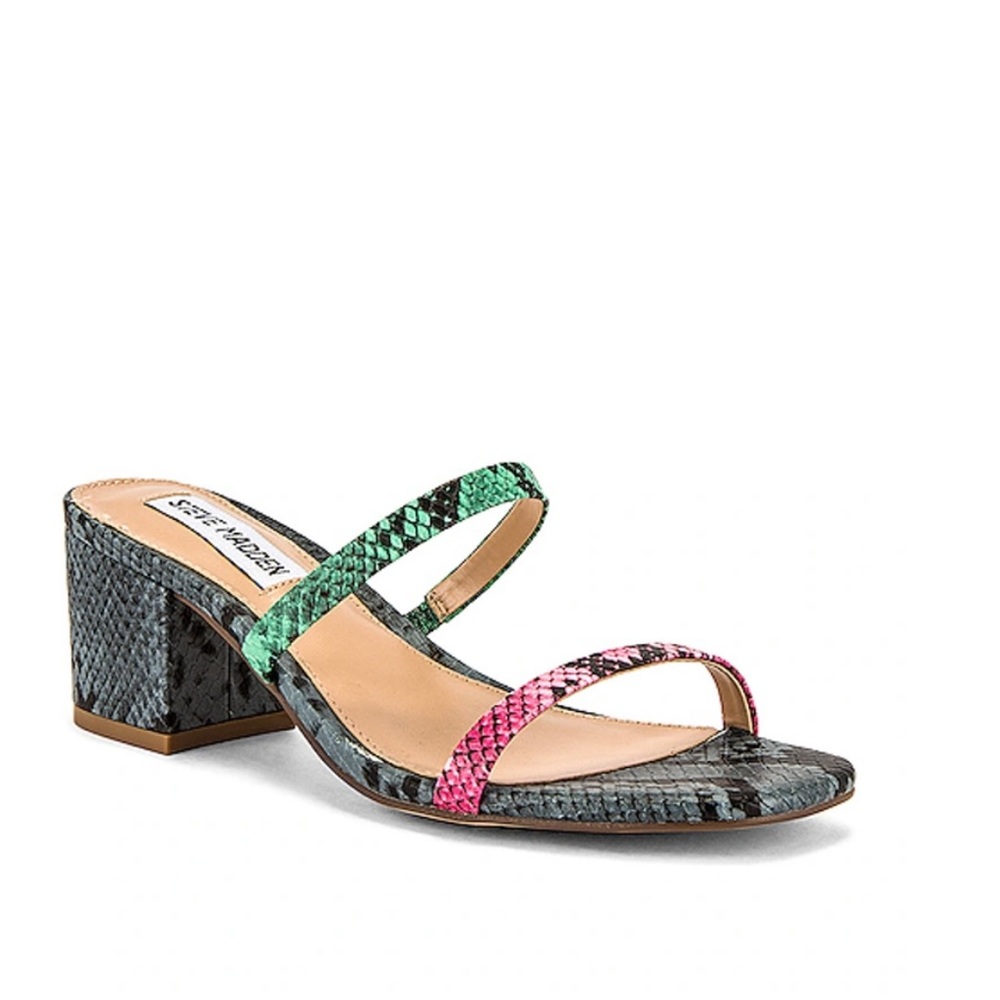 Steve Madden Snakeskin Block Heel